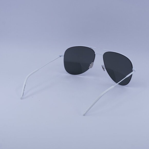 Saint Laurent CLASSIC11 038 Sunglasses White Aviator Frame, Grey Lenses - Picture 5 of 10